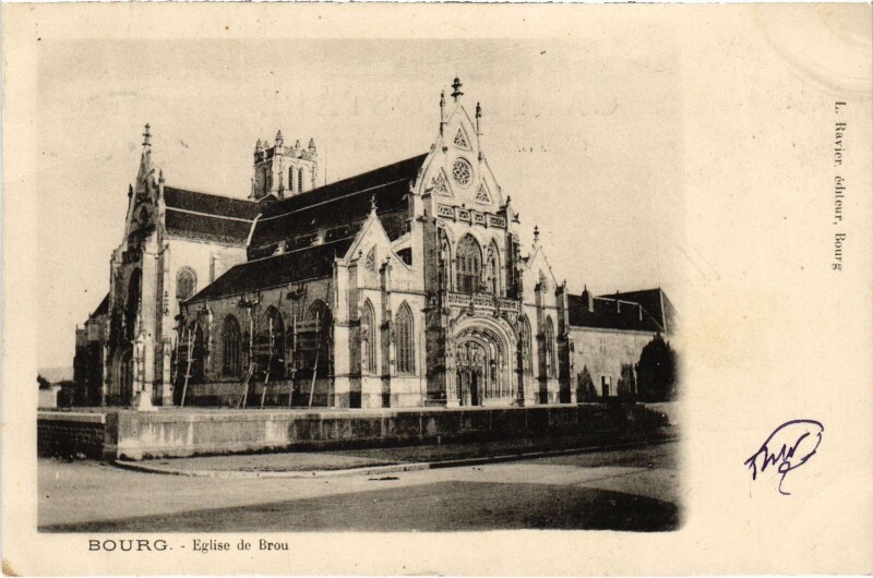 Carte postale ancienne Bourg en Bresse Brou Church à Bourg-en-Bresse