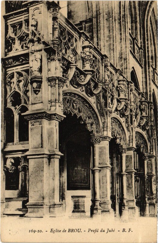 Carte postale ancienne Bourg en Bresse Brou Church Profil du Jube à Bourg-en-Bresse