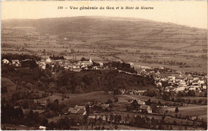 Carte postale ancienne Gex vue generale