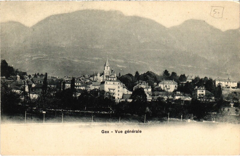 Carte postale ancienne Gex vue generale