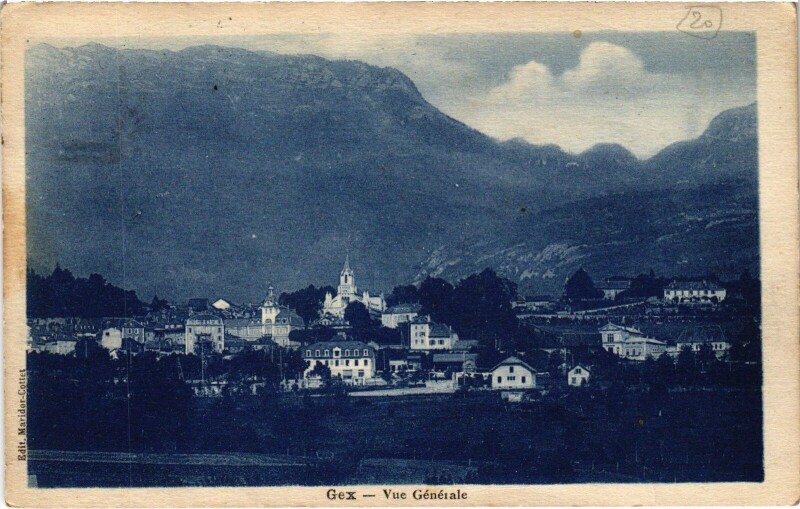 Carte postale ancienne Gex vue generale