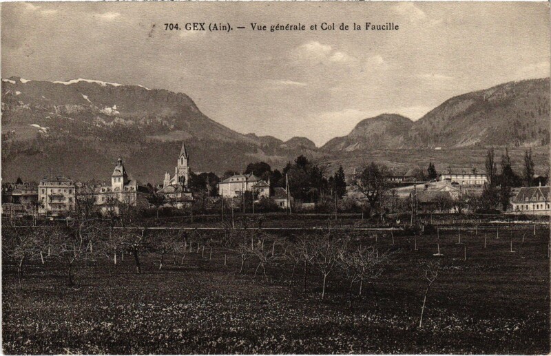 Carte postale ancienne Gex vue generale