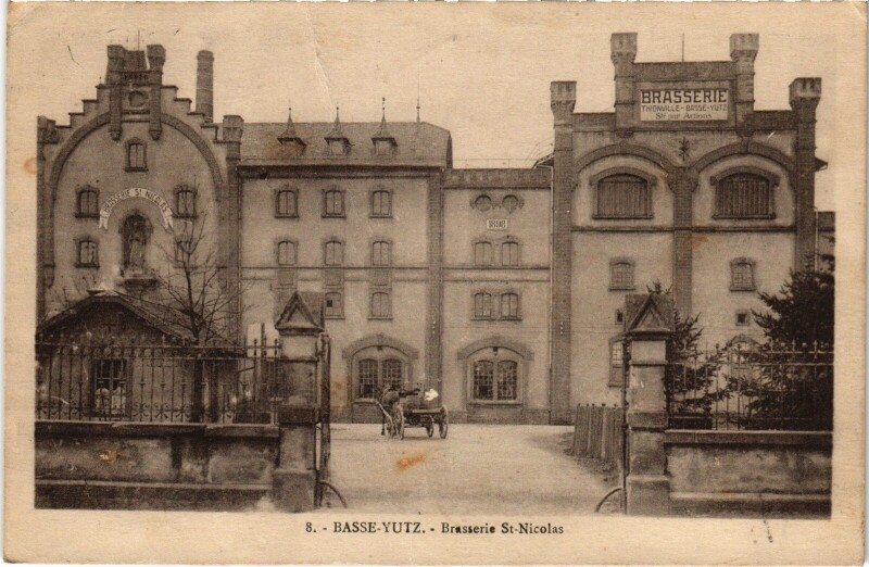 Carte postale ancienne Basse Yutz Brasserie Saint-Nicolas