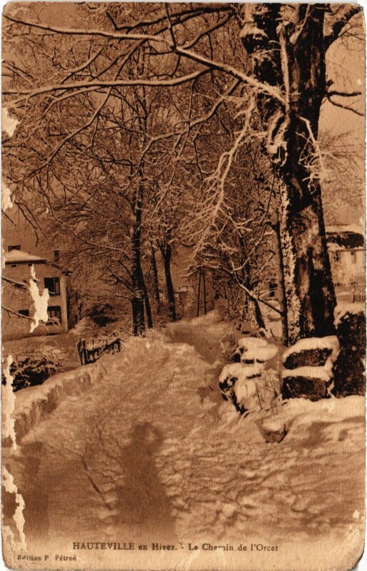 Carte postale ancienne Hauteville Le chemin de l'Orcet