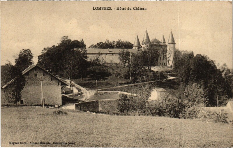 Carte postale ancienne Hauteville Hotel du Chateau