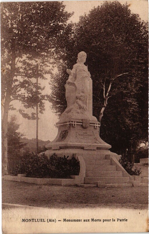 Carte postale ancienne Montluel Monument aux Morts à Montluel