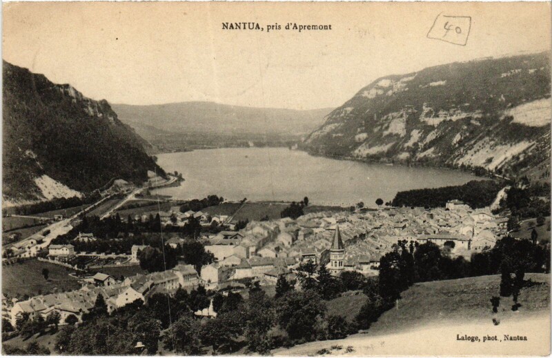 Carte postale ancienne Nantua pris d'Apremont à Apremont