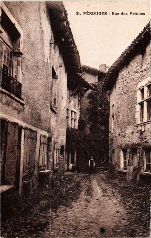 Carte postale ancienne Perouges Rue des Princes