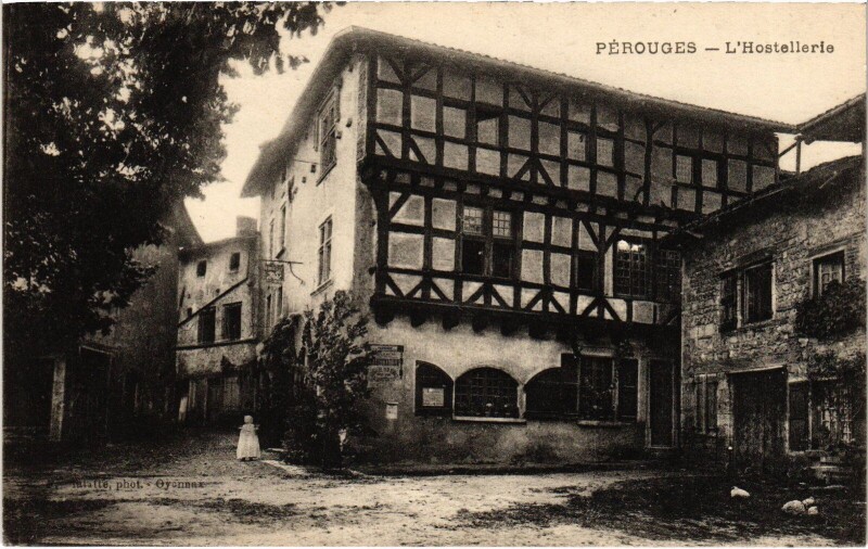 Carte postale ancienne Perouges Hostellerie
