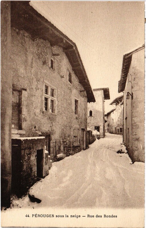 Carte postale ancienne Perouges Rue des Rondes
