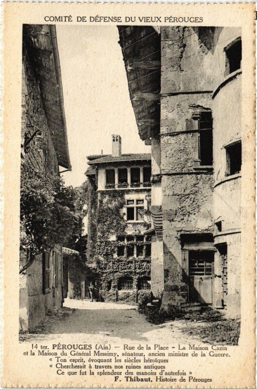 Carte postale ancienne Perouges Rue de la Place