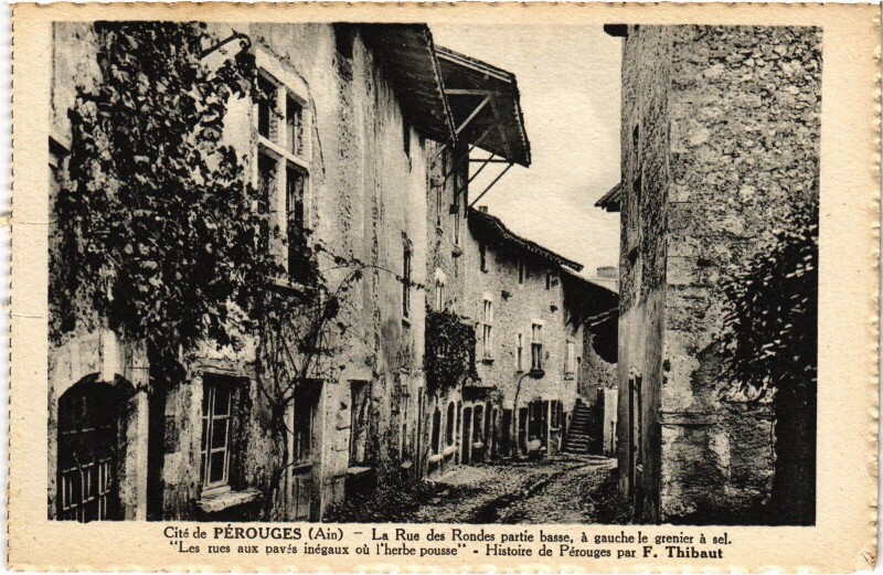 Carte postale ancienne Perouges Rue des Rondes