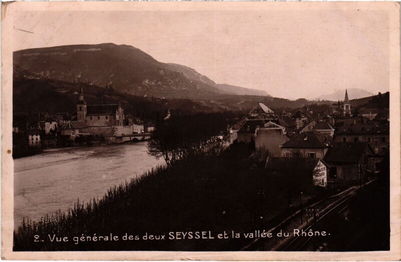 Carte postale ancienne Seyssel vue generale à Seyssel