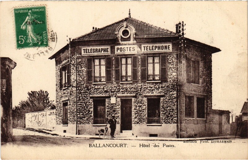 Carte postale ancienne Ballancourt Hotel des Postes