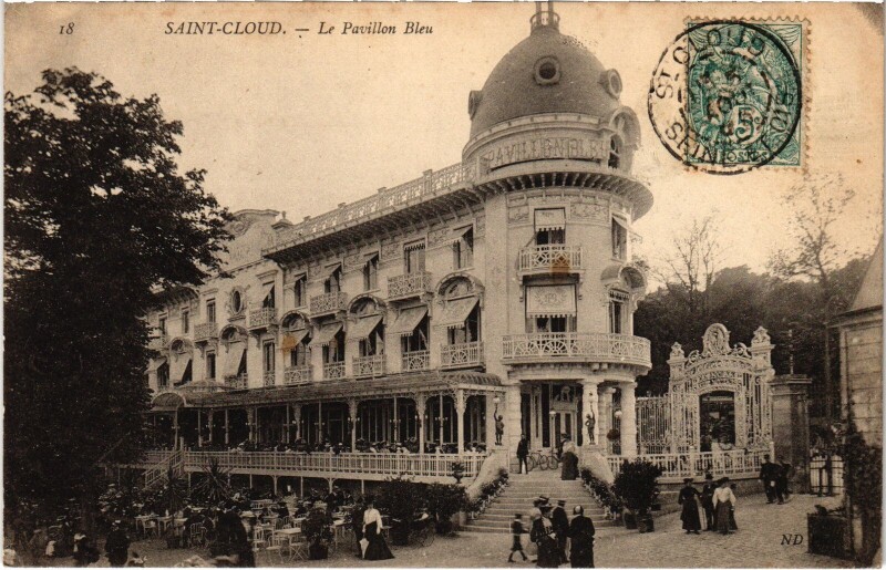 Carte postale ancienne Saint-Cloud Pavillon Bleu à Saint-Cloud