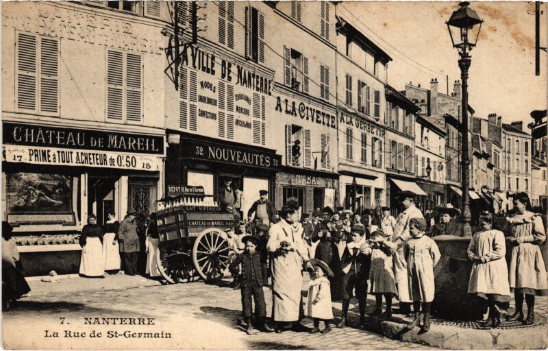 Carte postale ancienne Nanterre Rue de Saint-germain à Nanterre