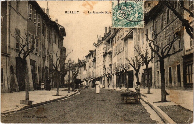 Carte postale ancienne Belley Grande Rue à Belley
