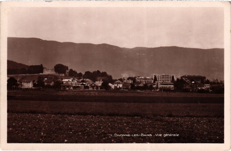 Carte postale ancienne Divonne vue generale