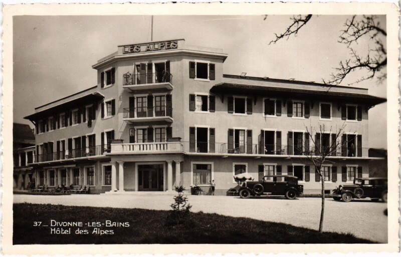 Carte postale ancienne Divonne Hotel des Alpes