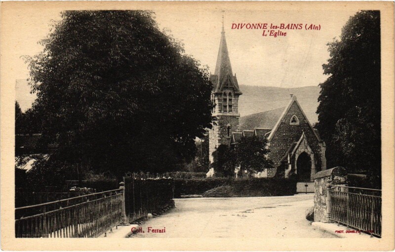 Carte postale ancienne Divonne Eglise