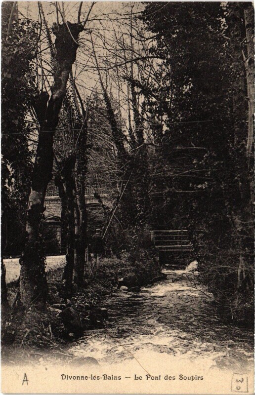 Carte postale ancienne Divonne Pont des Soupirs