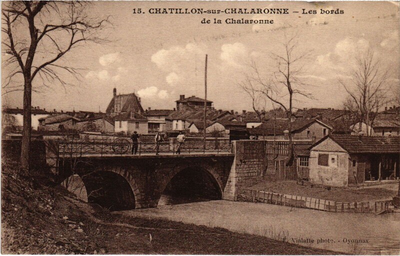 Carte postale ancienne Chatillon s Chalaronne Les bords de la Chalaronne