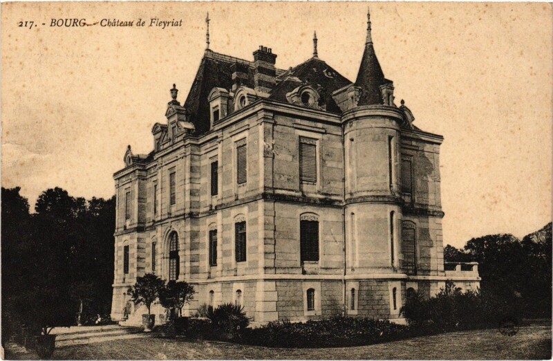 Carte postale ancienne Bourg en Bresse Chateau de Fleyriat à Bourg-en-Bresse