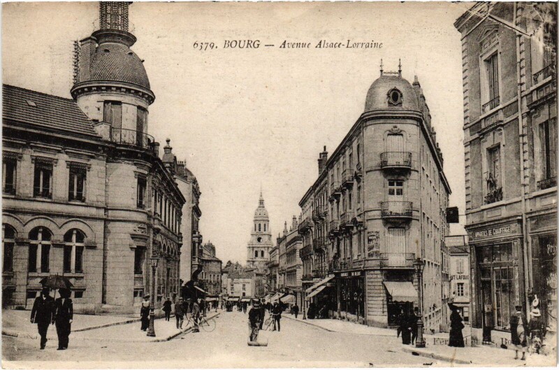 Carte postale ancienne Bourg en Bresse Avenue Alsace Lorraine à Bourg-en-Bresse