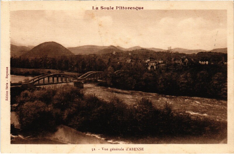 Carte postale ancienne La Soule Abense vue générale