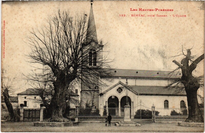 Carte postale ancienne Hautes-Pyrénées Séméac l'Eglise à Séméac