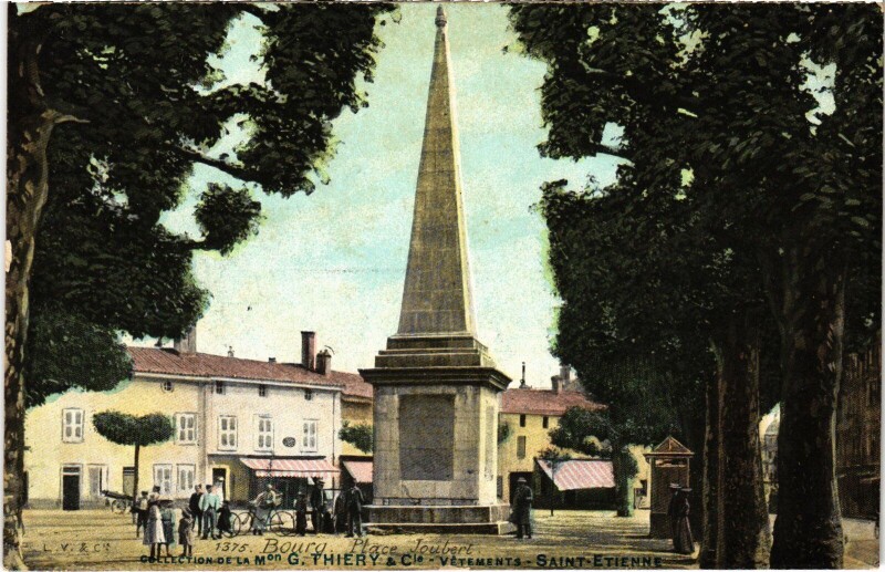 Carte postale ancienne Bourg en Bresse Place Joubert à Bourg-en-Bresse