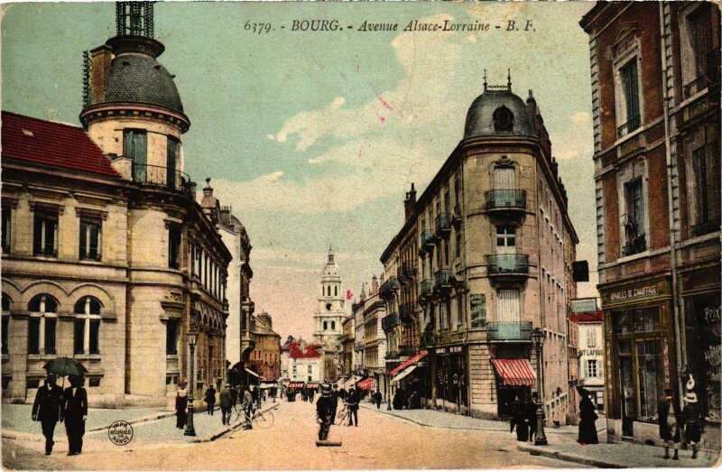 Carte postale ancienne Bourg en Bresse Avenue Alsace Lorraine à Bourg-en-Bresse