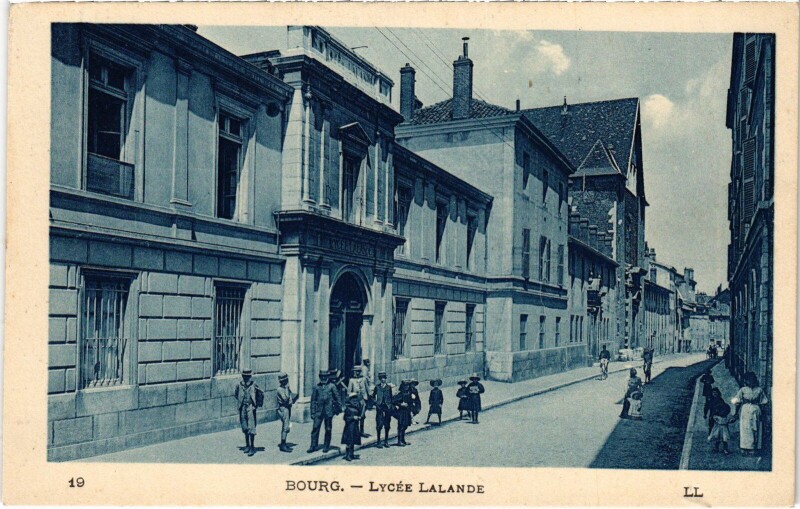 Carte postale ancienne Bourg en Bresse Lycee Lalande à Bourg-en-Bresse