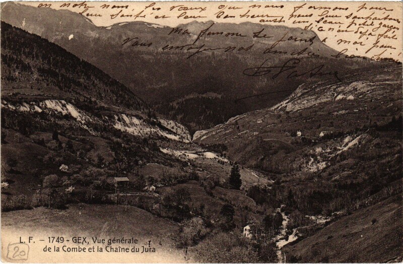 Carte postale ancienne Gex vue generale