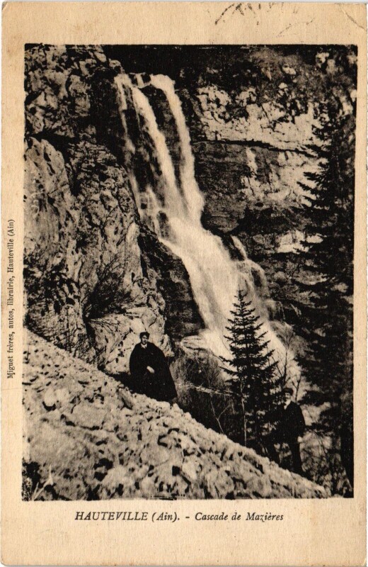 Carte postale ancienne Hauteville Cascade de Mazieres