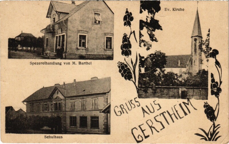 Carte postale ancienne Gruss aus Gerstheim à Gerstheim