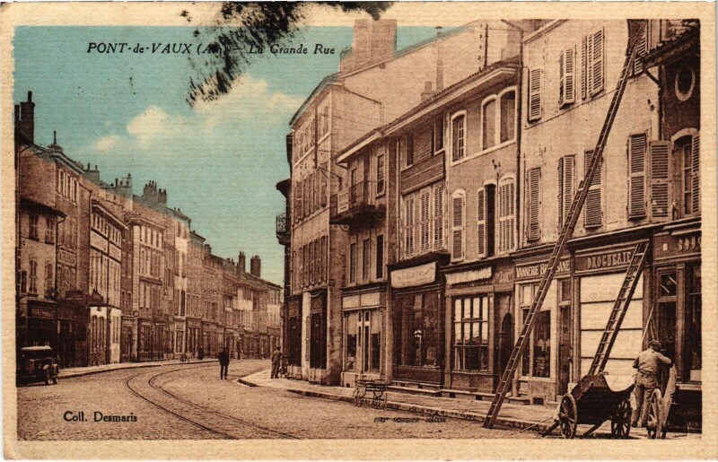 Carte postale ancienne Pont de Vaux Grande Rue à Pont-de-Vaux