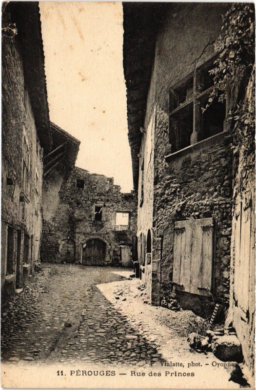 Carte postale ancienne Perouges Rue des Princes