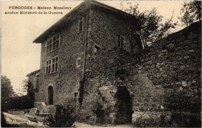 Carte postale ancienne Perouges Maison Messimy avant sa restauration