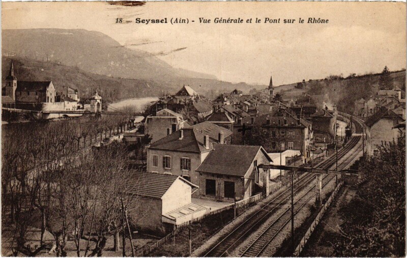 Carte postale ancienne Seyssel vue generale à Seyssel