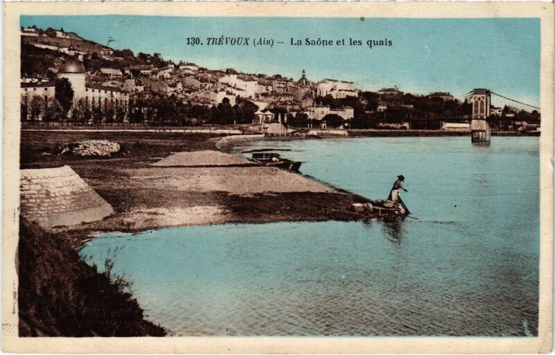 Carte postale ancienne Travaux La Saone et les quais