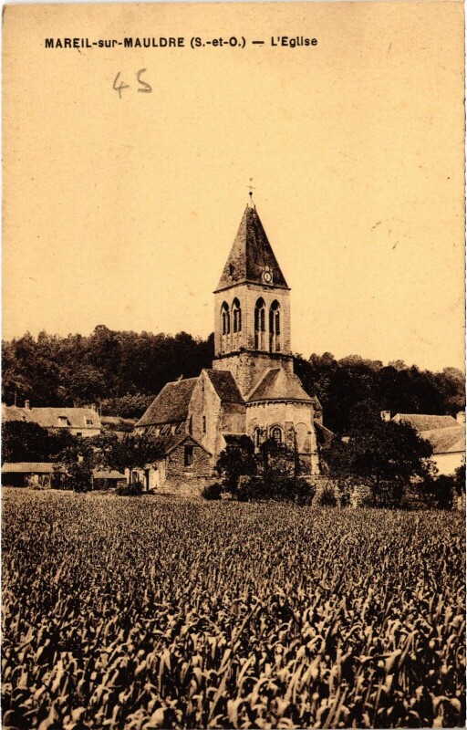 Carte postale ancienne Mareil-sur-Mauldre Eglise à Mareil-sur-Mauldre