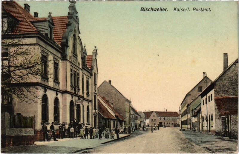 Carte postale ancienne Bischweiler Kaiserl. Postamt