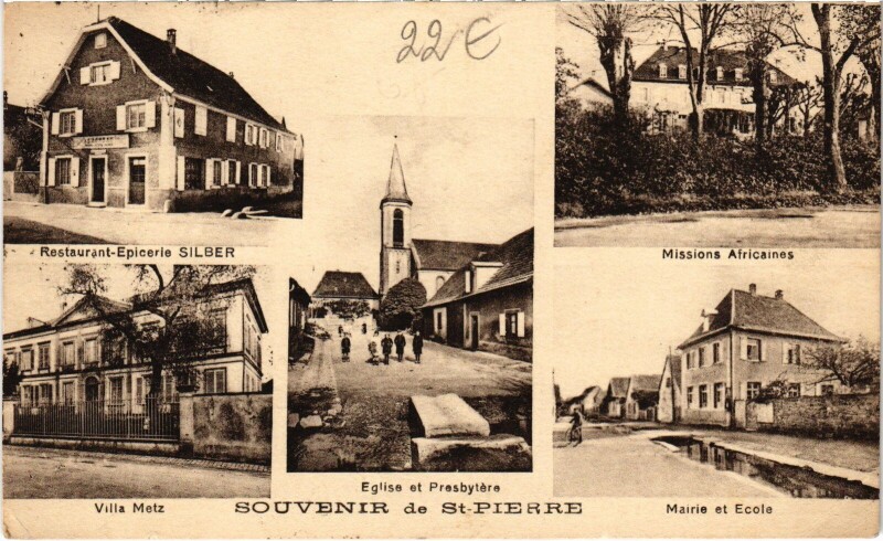 Carte postale ancienne Souvenir de Saint-Pierre à Saint-Pierre