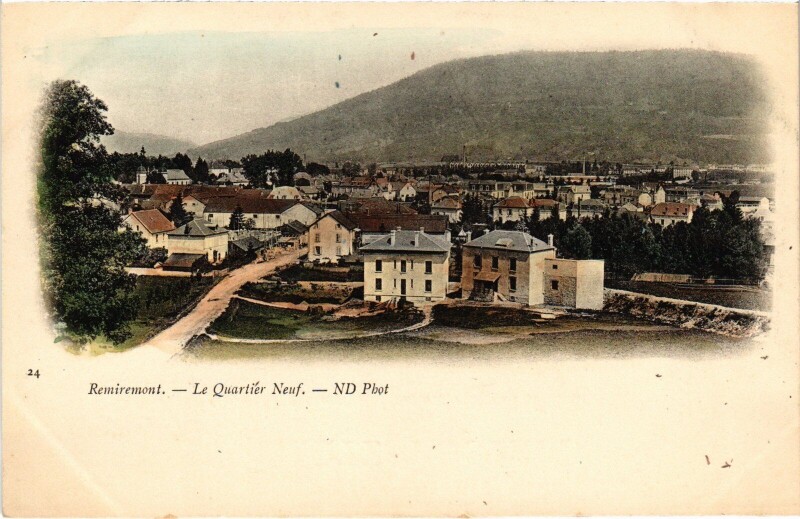 Carte postale ancienne Remiremont Quartier Neuf à Remiremont