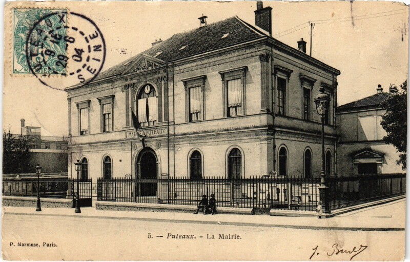 Carte postale ancienne Puteaux La Mairie à Puteaux