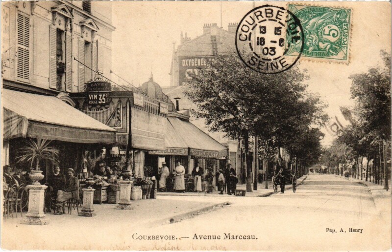 Carte postale ancienne Courbevoie Avenue Marceau à Courbevoie
