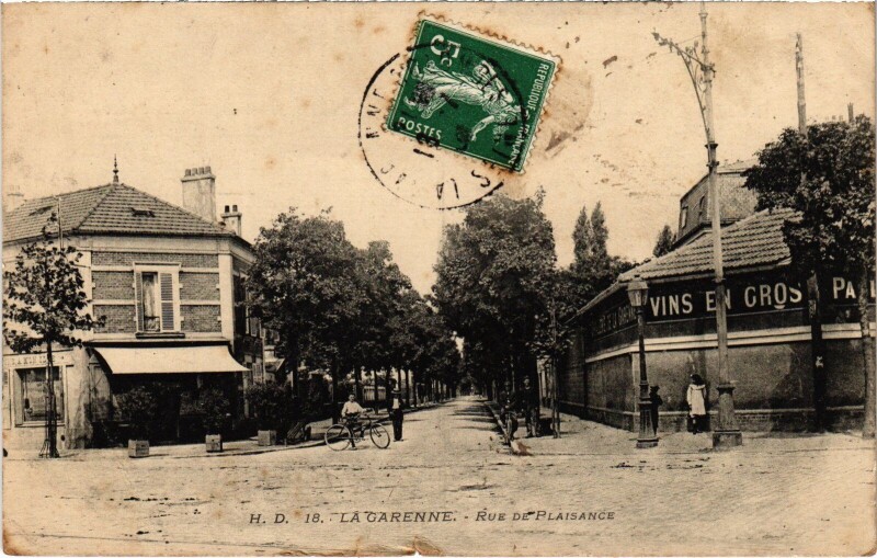 Carte postale ancienne La Garenne Rue de Plaisance