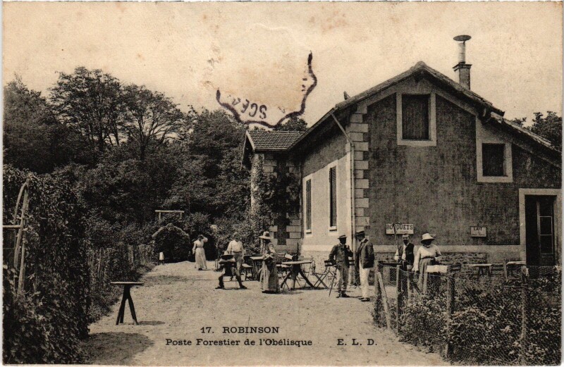 Carte postale ancienne Robinson Poste Forestier de l'obélisque