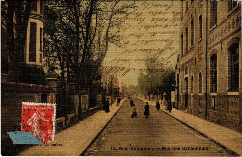 Carte postale ancienne Bois-Colombes rue des Channais à Bois-Colombes